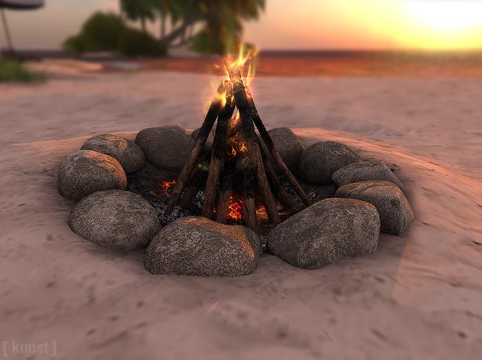 Second Life Marketplace [ kunst ] Beach bonfire